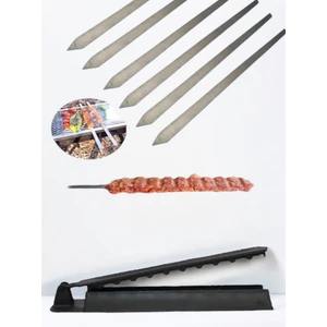 Kebapmatik Adana Urfa Kebap Kalıbı 6 Adet Çelik Şiş, Kebap Matik Piknik Set