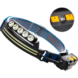 Cob LED USB Şarj Edilebilir Işıklı Hareket Sensörü Yürüyüş Koşu Balıkçılık Kafa Lambası KM-214