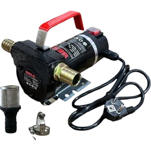 Elektrikli - Kendinden Emişli - Taşınabilir - Mazot Yakıt Sıvı Süt Yağ Aktarma Mazot Pompası 220 V