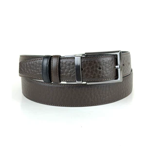 RSE Leather Goods Deri Çift Taraflı 3,5 cm Kemer - Taba/siyah