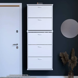 Modilayn VARBİ UMAY' 2 Li Asma Antre 72 x 193 x 26 cm’ lik 5 Düşer Kapak 10 Göz Bölme Ayakkabılık