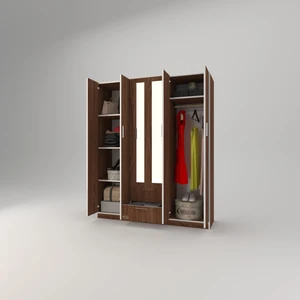 Kenzlife gardırop 6 kapılı çekmeceli begonvil150 cvz aynalı kapaklı gardolap dolap