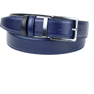 RSE Leather Goods Deri Çift Taraflı 3,5 cm Kemer - Taba/siyah