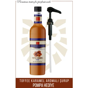 Kahve ve Kokteyl Şurubu Toffee Karamel Aromalı 700 ml + Pompa