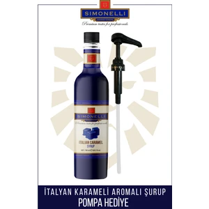 Kahve ve Kokteyl Şurubu Italyan Karamel Aromalı 700 ml + Pompa