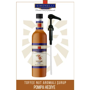 Kahve ve Kokteyl Şurubu Toffee Nut 700 ml + Pompa Simonelli