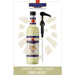 Kahve ve Kokteyl Şurubu Zencefil 700 ml + Pompa Simonelli