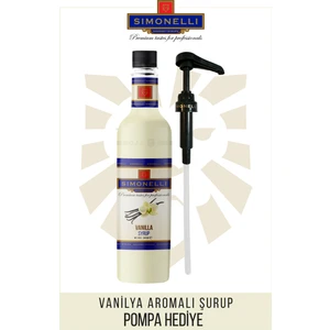 Kahve ve Kokteyl Şurubu Vanilya 700 ml + Pompa Sımonellı