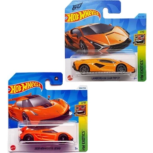 Hot Wheels 2 Araç Hot Wheels Set - 2020 Koenigsegg Jesko & Lamborghini Sian Fkp 37 (1/64) Turuncu