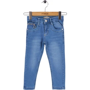 Mutlu Kids Cep Fermuarlı Kız Kot Pantolon