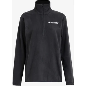 Adidas Siyah Erkek Fermuarlı Normal Düz Polar Sweatshırt JX5057 mt Ess Hz Fl