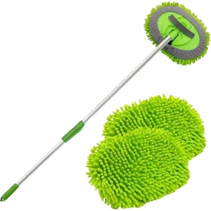 Araç Yıkama Mop Seti Ergonomik Tasarım Yedek Mikrofiber Bezli Mop Seti