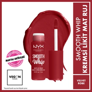 Nyx Professional Makeup Smooth Whip Kremsi Likit Mat Ruj - Velvet Robe