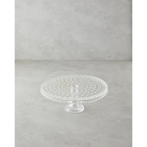 English Home Bubbles Cam Kek Standı 28X16 cm Şeffaf