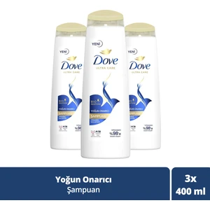 Saç Bakım Şampuanı Yoğun Onarıcı Yıpranmış Saçlar İçin 400 ML x3