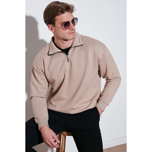 Yarım Fermuarlı Yaka Relaxed Fit Sweat Erkek Sweat 5905509