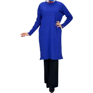 Rayon Kollu Merserize Triko Tunik Saks OTW118