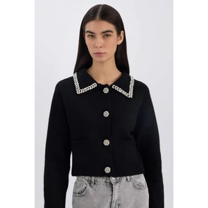 Regular Fit Gömlek Yaka Düğmeli Triko Hırka D6941AX24WN