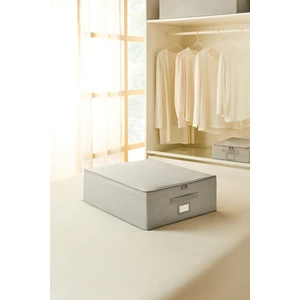 Ocean Home Textile Gri Balıksırtı Destekli Kutu Hurç 45 x 55 x 18 cm Orta Boy Pratik Saklama