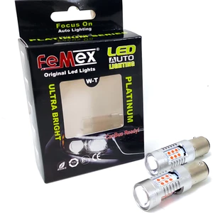 Platinum P21W 1156 Tek Duy LED Ampul Kırmızı Mercekli