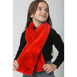 REMSA Çocuk Peluş Kaşkol Boyunluk Atkı Rkb-Ç-01 Kırmızı