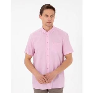 Pierre Cardin Erkek Pembe Regular Fit Kısa Kollu Gömlek 50265118-VR041
