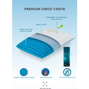 Noa Yatak Premıum Vısco Yastık 60X40