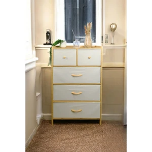 Bambu 5 Çekmeceli Dolap Çok Amaçlı Düzenleyici Organizer Şifonyer - B9198
