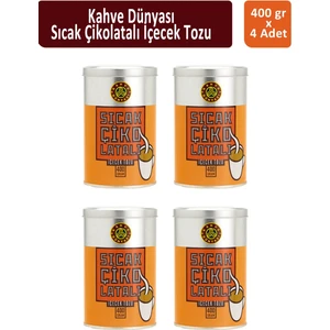 Kahve Dünyası Teneke Sıcak Çikolata 400 gr x 4 Adet