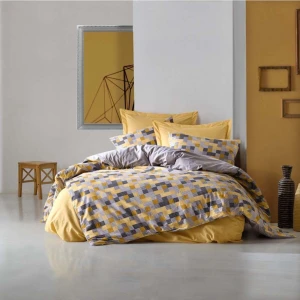 Cotton Box Minimal Ranforce Nevresim Takımı Çift Kişilik Elon Sarı