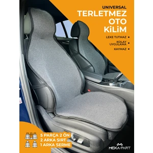 Meka Part Terletmez Koltuk Koruyucu Kılıf 5 Parça Universal Füme 2+3 %100 Pamuk