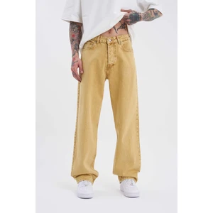 Erkek Relaxed Baggy Jean Golden Asit Pantolon