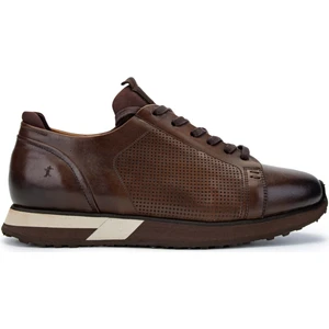Tamer Tanca Erkek  Deri Kahverengi Sneakers & Spor Ayakkabı 383 6093 Erk Ayk Y24 Kahve Sılver