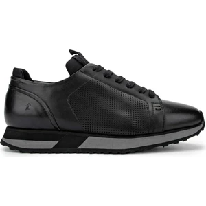 Tamer Tanca Erkek  Deri Siyah Sneakers & Spor Ayakkabı 383 6093 Erk Ayk Y24 Sıyah Sılver