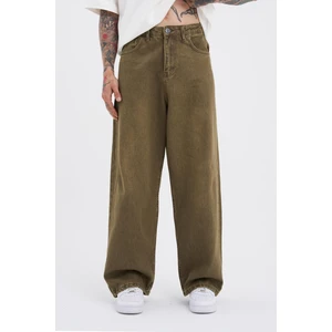Erkek Oversize Baggy Jean Khakı Asit