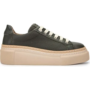 Tamer Tanca Kadın  Deri Haki Sneakers & Spor Ayakkabı 937 5022-09 Bn Ayk Y23 Hakı Floter