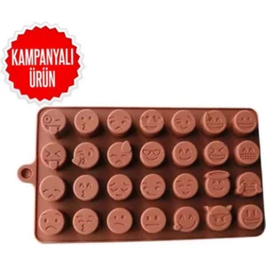 Çikolata Kalıbı - Silikon - Karışık Emoji (Sck-43)