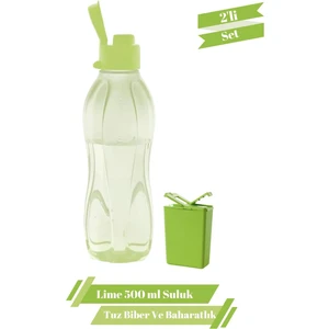 Eco Lime 500 ml Suluk Matara Tuzluk Karabiberlik 2'li Set