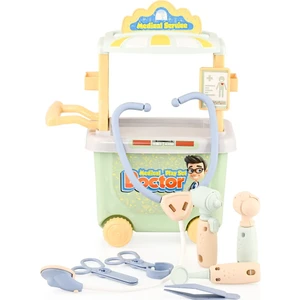 Eğitici Doktor Seti Arabalı Tekerlekli Yeni Model 2024