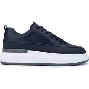 Tamer Tanca Erkek  Deri Lacivert Casual Ayakkabı 381 20565 Erk Ayk SK24-25 Laci Dr/met