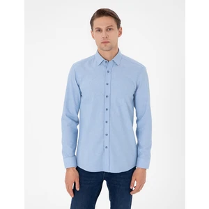 Pierre Cardin Erkek Açık Mavi Slim Fit Uzun Kollu Gömlek 50298878-VR003