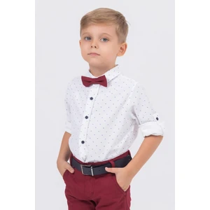 Gold Class Kidswear Yaprak Desenli Erkek Çocuk Gömlekli Takım