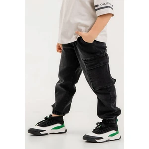 Gold Class Kidswear Erkek Çocuk Jogger Kargo Cepli Kot Pantalon