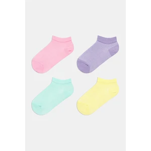 Kız Çocuk Basic Colorful 4lü Patik Çorap