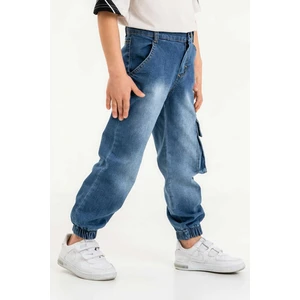 Gold Class Kidswear Erkek Çocuk Jogger Kargo Cepli Kot Pantalon