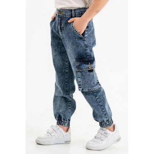 Gold Class Kidswear Erkek Çocuk Jogger Kargo Cepli Kot Pantalon