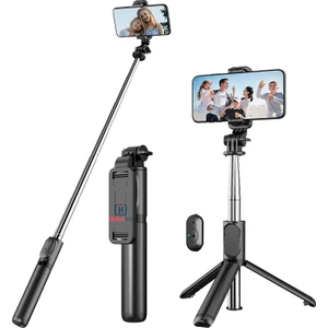 Hp-T14 Çok Amaçlı Selfie Çubuğu 101 cm Masa Üstü Tripod Kumandalı Selfie 360 Derece Dönebilir
