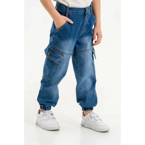 Gold Class Kidswear Erkek Çocuk Jogger Kargo Cepli Kot Pantolon