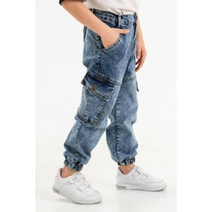 Gold Class Kidswear Erkek Çocuk Jogger Kargo Cepli Kot Pantolon