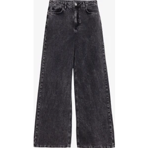 Yüksek Bel Bootcut Paça Flare Siyah Kadın Denim Pantolon J4WL-PNT7009